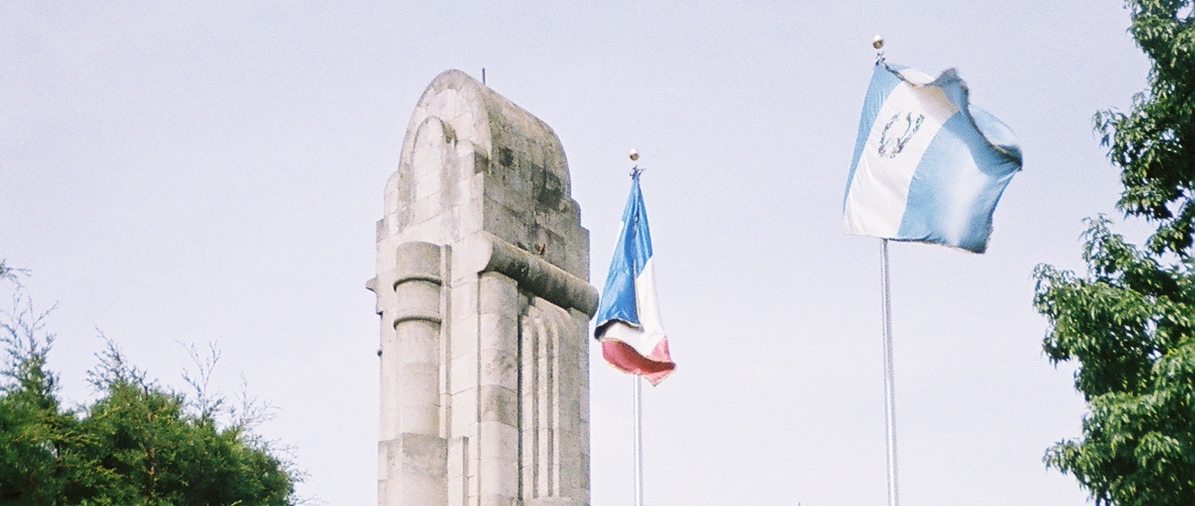 Tower with flags